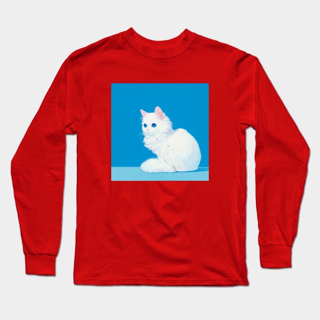 Blue-eyed Fluff VI Long Sleeve T-Shirt by DinoPals